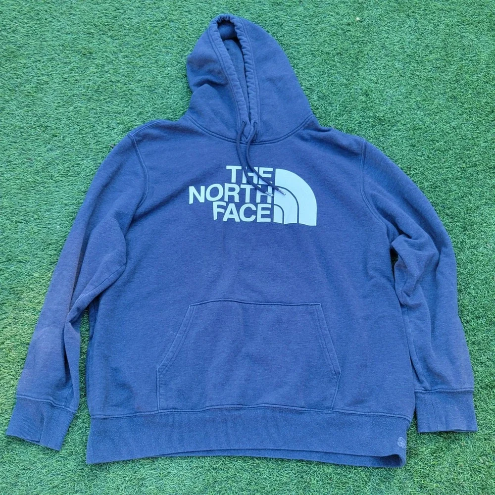 The‎ North Face Men's XXL Gray Logo Fleece Pullover Hoodie Big & Tall Outdoor